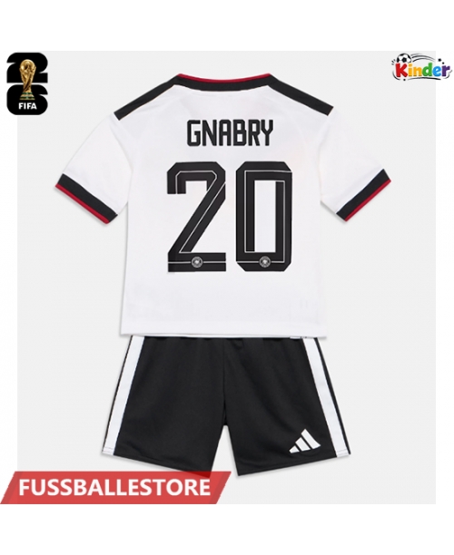 Günstige Deutschland Serge Gnabry #20 Heimtrikotsatz Kinder WM 2026 Kurzarm (+ Kurze Hosen)